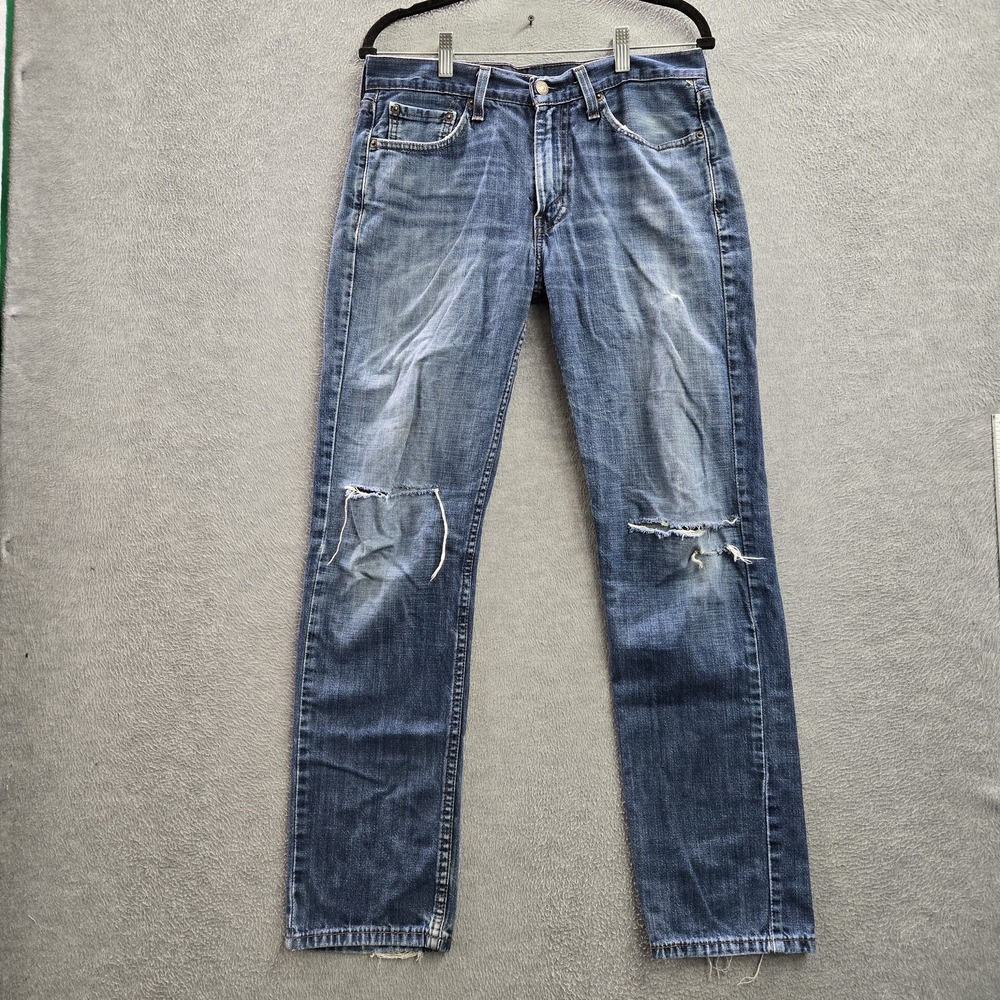 Levi's 541 Men Jeans 30X32 Blue Denim Tapered Athletic Fit Whisker 31"